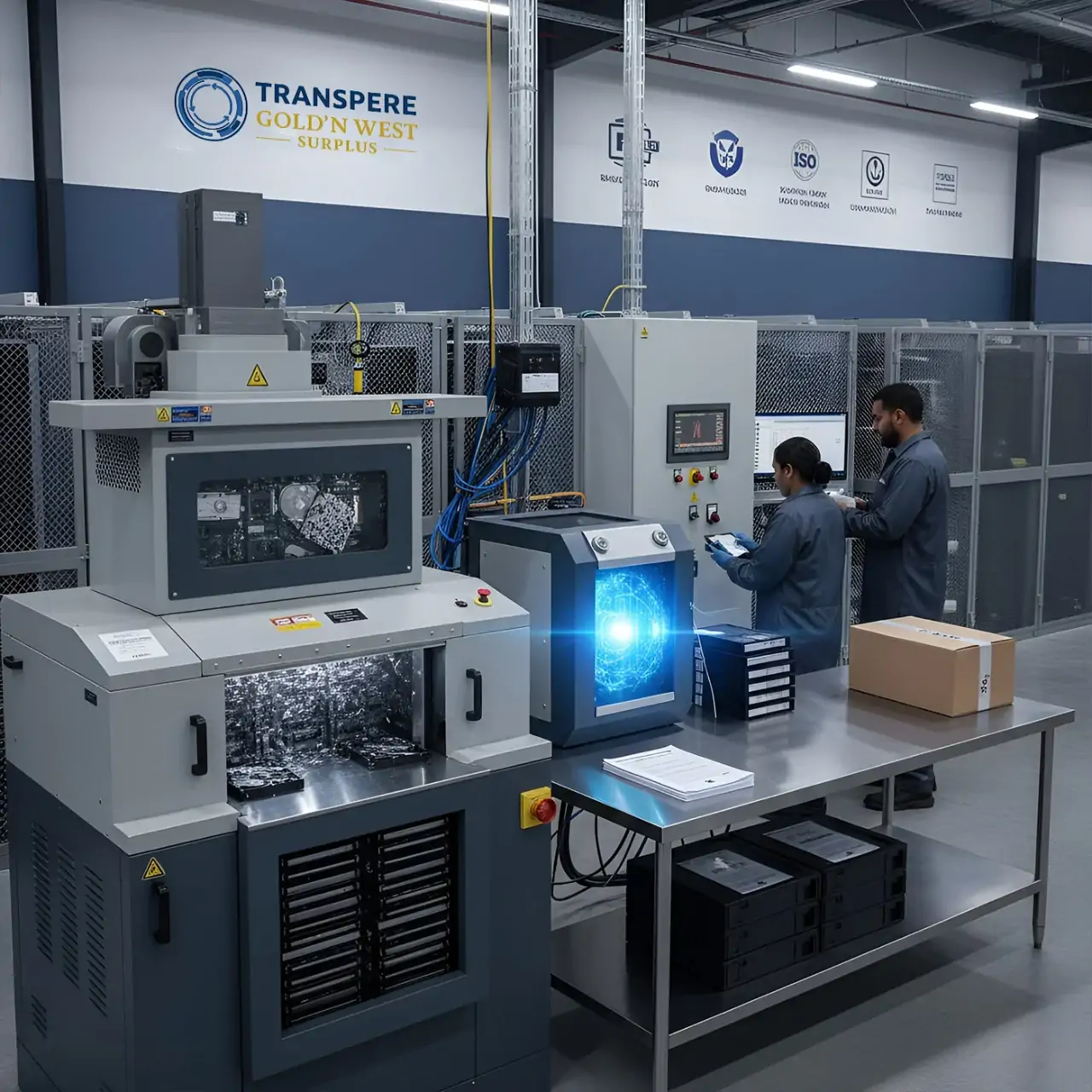 Electronics scrap pile ready for processing